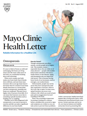 cover image of August 2021. Mayo Clinic Health Letter